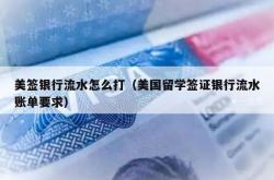 美签银行流水怎么打（美国留学签证银行流水账单要求）
