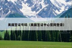 美国签证号码（美国签证中心官网登录）
