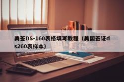 美签DS-160表格填写教程（美国签证ds260表样本）