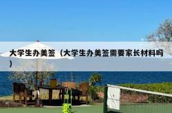 大学生办美签（大学生办美签需要家长材料吗）
