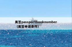 美签passportbooknumber（美签申请条件）