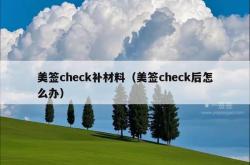 美签check补材料（美签check后怎么办）