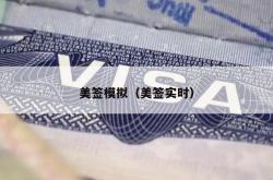 美签模拟（美签实时）