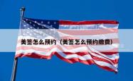 美签怎么预约（美签怎么预约缴费）