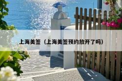 上海美签（上海美签预约放开了吗）