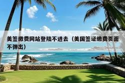 美签缴费网站登陆不进去（美国签证缴费页面不弹出）