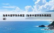 加拿大留学生办美签（加拿大留学生办美国签证）