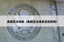 美国签证填表（美国签证填表系统故障）