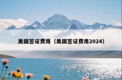 美国签证费用（美国签证费用2024）