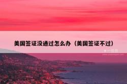 美国签证没通过怎么办（美国签证不过）