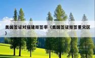 美国签证对福建拒签率（美国签证拒签重灾区）