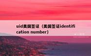 uid美国签证（美国签证identification number）