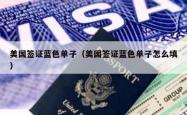 美国签证蓝色单子（美国签证蓝色单子怎么填）