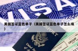 美国签证蓝色单子（美国签证蓝色单子怎么填）