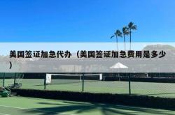美国签证加急代办（美国签证加急费用是多少）