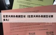 在意大利办美国签证（在意大利办美国签证要多久）