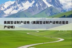 美国签证财产证明（美国签证财产证明还是资产证明）