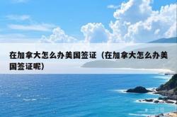 在加拿大怎么办美国签证（在加拿大怎么办美国签证呢）