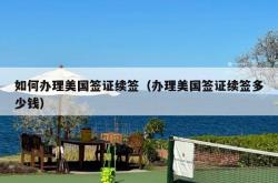 如何办理美国签证续签（办理美国签证续签多少钱）