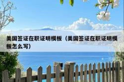 美国签证在职证明模板（美国签证在职证明模板怎么写）