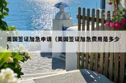 美国签证加急申请（美国签证加急费用是多少）