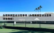 办理美国签证注意事项（办理美国签证注意事项有哪些）