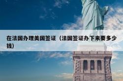 在法国办理美国签证（法国签证办下来要多少钱）