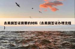 去美国签证需要的材料（去美国签证办理流程）