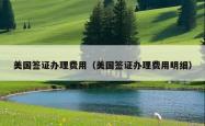 美国签证办理费用（美国签证办理费用明细）