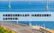 办美国签证需要什么条件(办美国签证需要什么条件和手续)