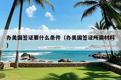 办美国签证要什么条件（办美国签证所需材料）