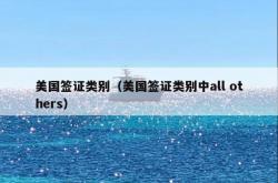 美国签证类别（美国签证类别中all others）