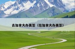 去加拿大办美签（在加拿大办美签）