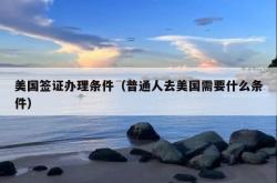 美国签证办理条件（普通人去美国需要什么条件）