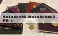 美国签证有几种类型（美国签证有几种类型各代表什么）