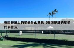 美国签证上的星是什么意思（美国签证的星星代表什么）