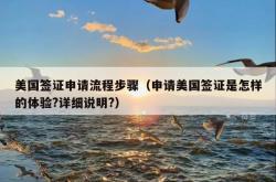 美国签证申请流程步骤（申请美国签证是怎样的体验?详细说明?）