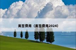 美签费用（美签费用2024）