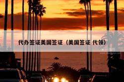 代办签证美国签证（美国签证 代领）