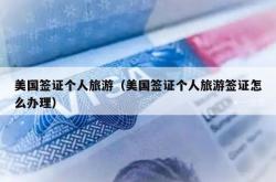 美国签证个人旅游（美国签证个人旅游签证怎么办理）