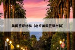 美国签证材料（北京美国签证材料）
