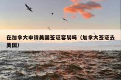 在加拿大申请美国签证容易吗（加拿大签证去美国）