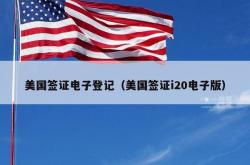 美国签证电子登记（美国签证i20电子版）