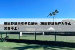 美国签证网页无验证码（美国签证账户为什么总登不上）