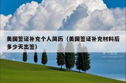 美国签证补充个人简历（美国签证补充材料后多少天出签）