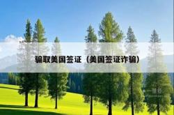 骗取美国签证（美国签证诈骗）