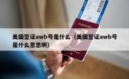 美国签证awb号是什么（美国签证awb号是什么意思啊）