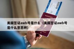 美国签证awb号是什么（美国签证awb号是什么意思啊）