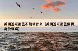 美国签证面签不能带什么（美国签证面签需要身份证吗）