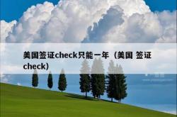 美国签证check只能一年（美国 签证 check）